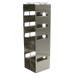 Aluminum Freezer Racks for 3" Standard Boxes, Vertical Configuration, 6 Box Capacity