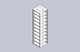 Stainless Steel Freezer Racks for 100 Cell Hinge Lid Storage Boxes, Vertical Configuration, 13 Box Capacity