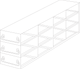 Upright Freezer Drawer Rack for 0.2mL Tube 96-Well PCR Boxes, 4x3 configuration, 12 Box Capacity