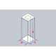 Vertical Freezer Rack for 100-Place Slide Boxes, Holds 16 boxes