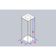 Vertical Freezer Rack for SBS Formatted Boxes, Holds 16 Boxes