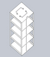 Vertical Freezer Rack for Mini 2" boxes, Holds 4 boxes