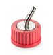 DURAN® GL 45 Stainless Steel Connector Cap (PBT, red), with 1-port, with O-ring (silicone), 1/Case