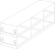 Stainless Steel Freezer Racks with Drawers, 3 x 2 Configuration, 6 Box Capacity, for 3" Boxes