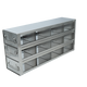 Stainless Steel Freezer Racks with Drawers, 4 x 3 Configuration, 12 Box Capacity, for 3" Boxes