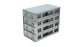 Upright Freezer Racks, 100-Cell Hinged Top Plastic Boxes, 8 Box Capacity