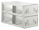 Upright Freezer Drawer Racks for Standard 3.75″ Boxes- Rack Only- 2 Boxes Deep x 2 Boxes High