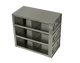 Upright Stainless Steel Freezer Drawer Racks for 3″ Cardboard Boxes 2x3 Configuration, 6 Box Capacity