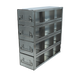 Upright Stainless Steel Freezer Racks for 3.75″ Cardboard Boxes 3x4 Configuration, 12 Box Capacity