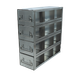 Upright Stainless Steel Freezer Racks for 3.75″ Cardboard Boxes 3x4 Configuration, 12 Box Capacity