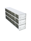 Upright Stainless Steel Large Freezer Racks for 3.75″ Cardboard Boxes 5x3 Configuration, 15 Box Capacity