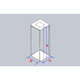 Stainless Steel Freezer Racks for 2" Boxes, Vertical Configuration with Spring Clips, 14 Box Capacity