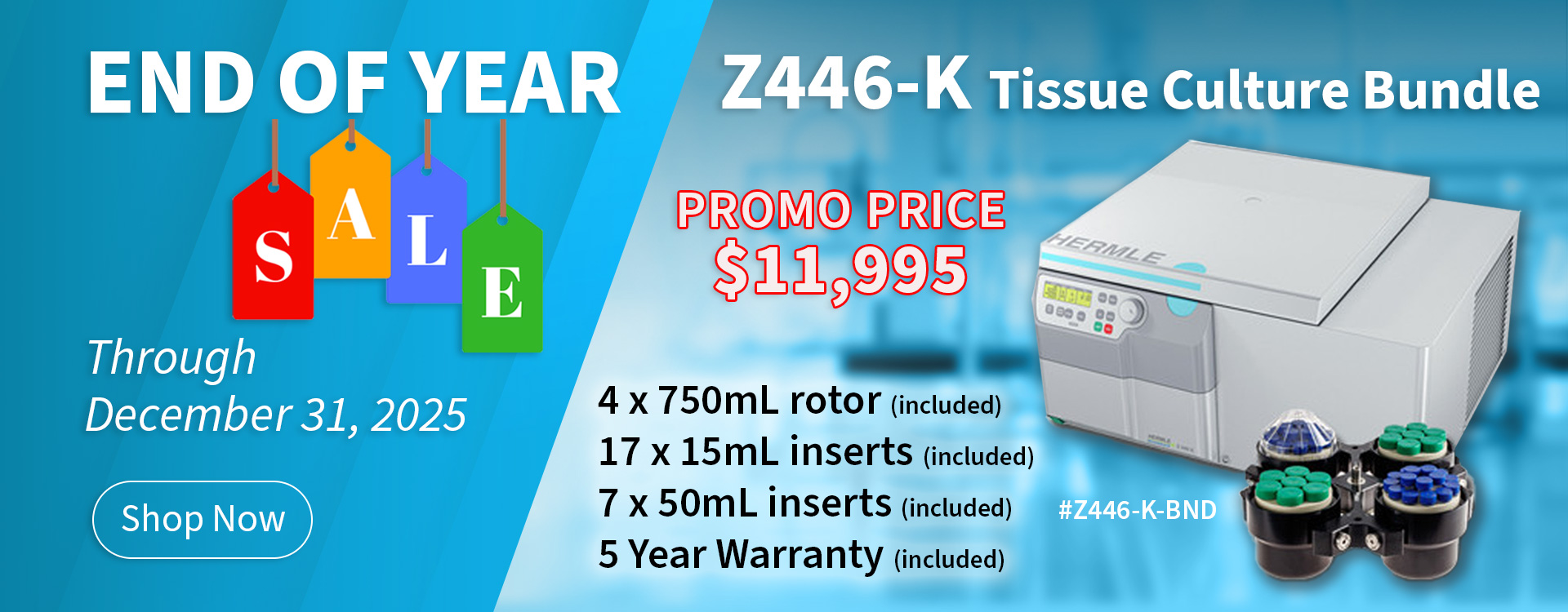 End of Year Sale: Z446-K Tissue Culture Bundle, Only $11,995