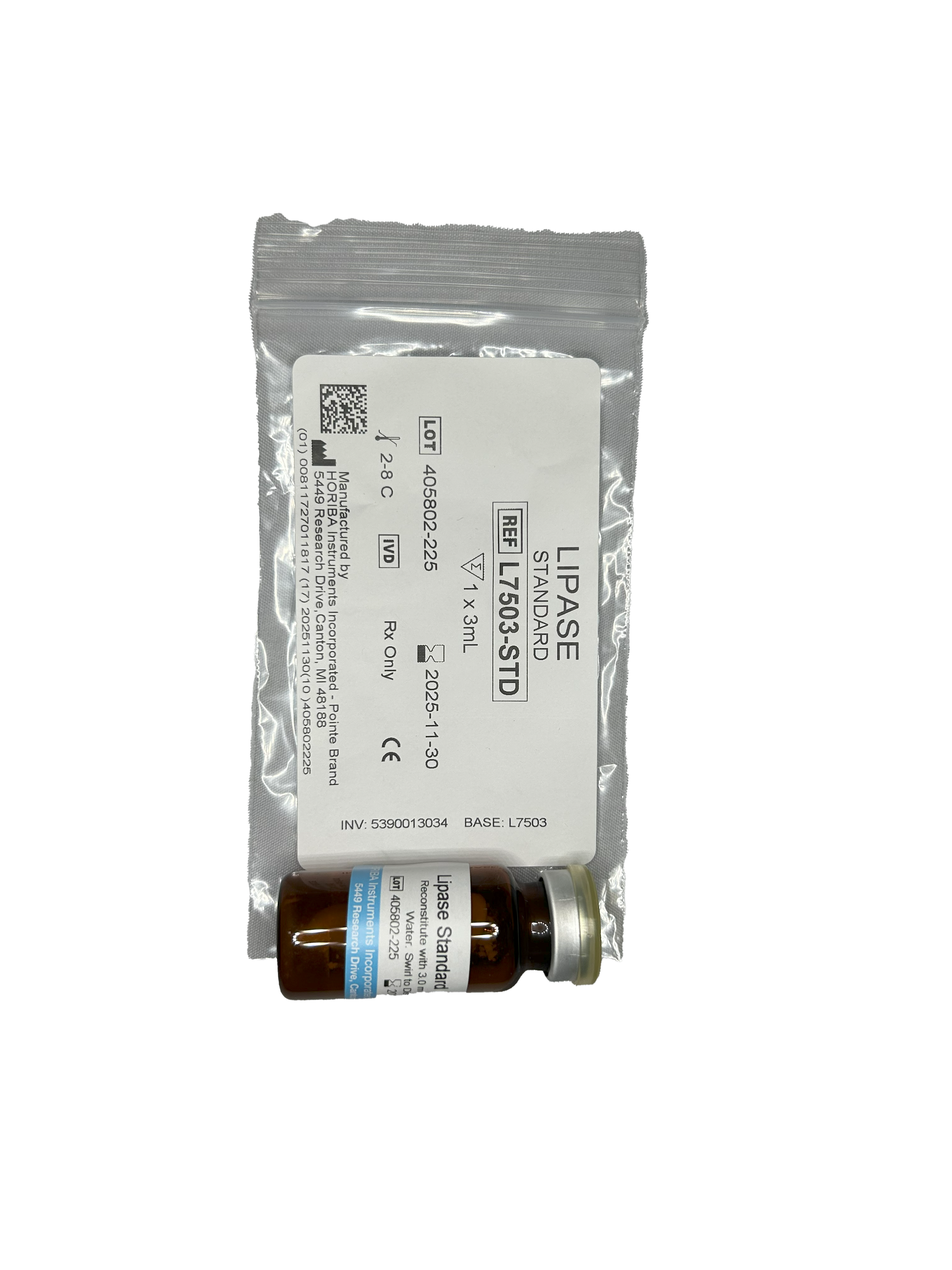 Lipase Standard L7503-STD, 1 x 3 mL (5390013034) | HORIBA® (Pointe