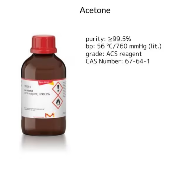 れーちゃ Acetone, 1 X 500 mL (179124-500ML) | MilliporeSigma® (Sigma