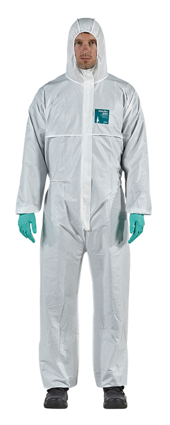 AlphaTec 681800 Hooded Coverall: Breathable Chemical Protection Suit