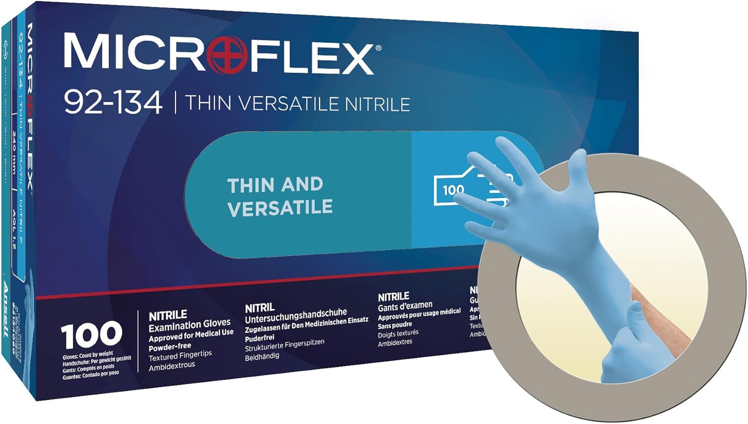 Microflex 92-134 Versatility Nitrile Gloves - 1000/Case