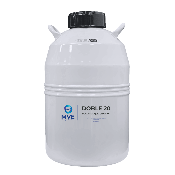 MVE® Doble 20 Aluminum Cryogenic Dewar/Cryoshipper with QWick