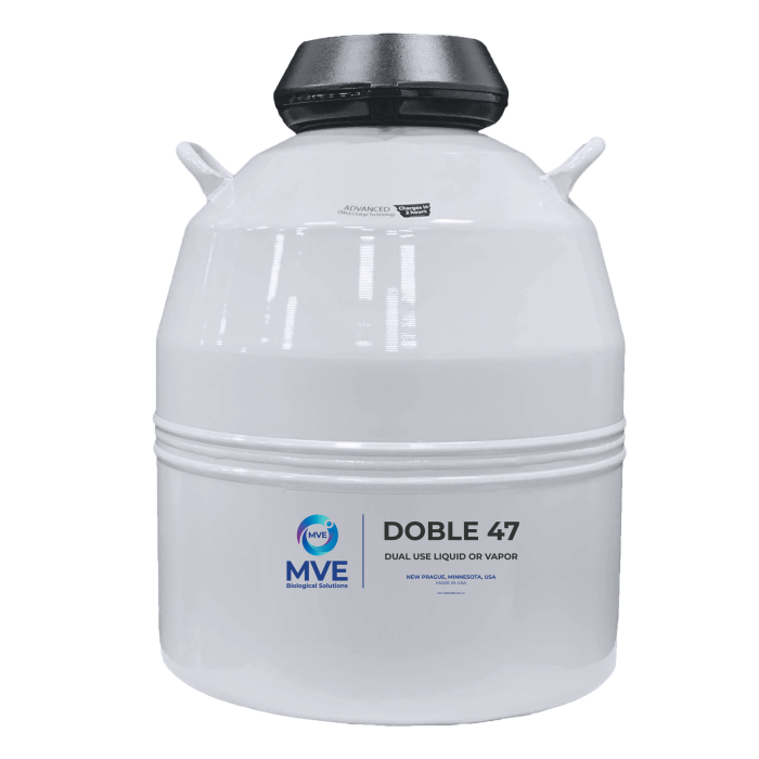 MVE® Doble 47-10 Aluminum Cryogenic Dewar/Cryoshipper with QWick