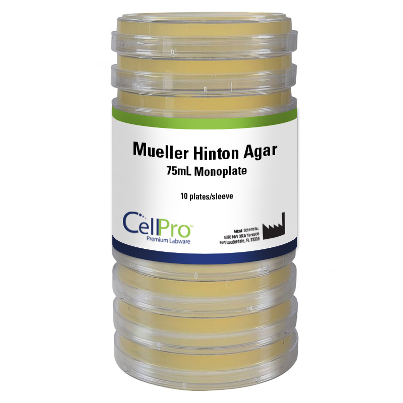 Mueller Hinton Agar 75mL Monoplate, 10/Pk