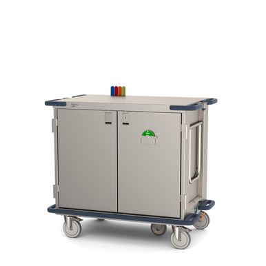 Metro™ CaseVue CV36LS-NBFH-S1 Surgical Case Cart® with Solid Doors