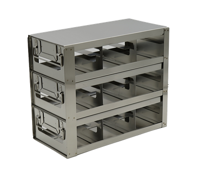Upright Freezer Rack for SBS formatted boxes, 6x3 configuration