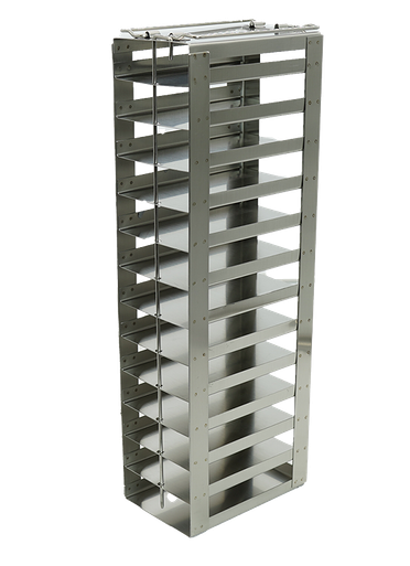 Vertical Freezer Rack for SBS Formatted Boxes, Holds 13 Boxes