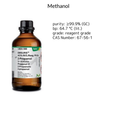 Methanol, 1 X 500 mL (179337-500ML) | MilliporeSigma® (Sigma-Aldrich)