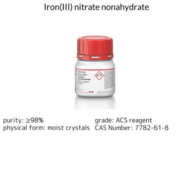 Iron(III) nitrate nonahydrate, 1 X 100 g (216828-100G