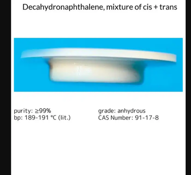 グレートムダ Decahydronaphthalene, mixture of cis + trans, 1 X 100 mL (294772