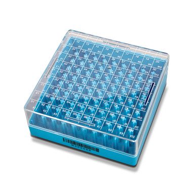 LSP Cryo/freezer boxes with 81-place cell divider. Life Science Products