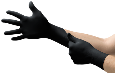 Microflex® Onyx® Black Nitrile Gloves, Exam Grade with Textured Fingers