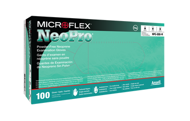 Microflex® NeoPro® NPG-888 Green Neoprene Exam Glove, 1000/Case