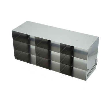 Upright Stainless Steel Freezer Rack - 2 Boxes, 3x3 Configuration