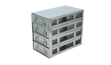 Upright Freezer Racks for 100-Cell Hinged Top Plastic Boxes - 8 Box
