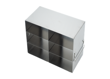 Metal 3 Box Rack Upright Stainless-Steel Freezer Racks for 3” Boxes- Rack Only- 2 Boxes ...