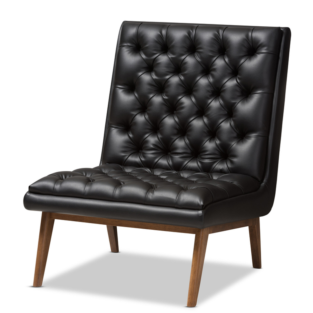 baxton studio annetha midcentury modern lounge chair bbt5272pine blackcc