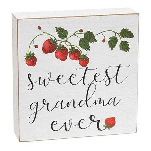 Sweetest Grandma Ever Box Sign G36963 By CWI Gifts