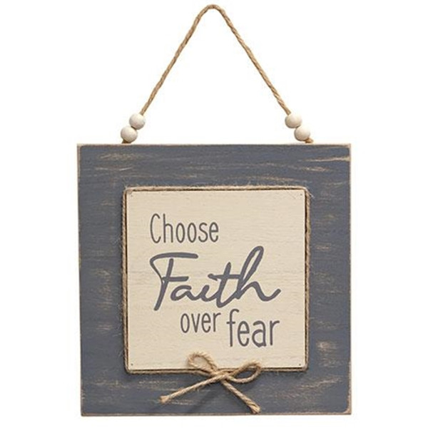 Choose Faith Over Fear Layered Sign G37027 By CWI Gifts