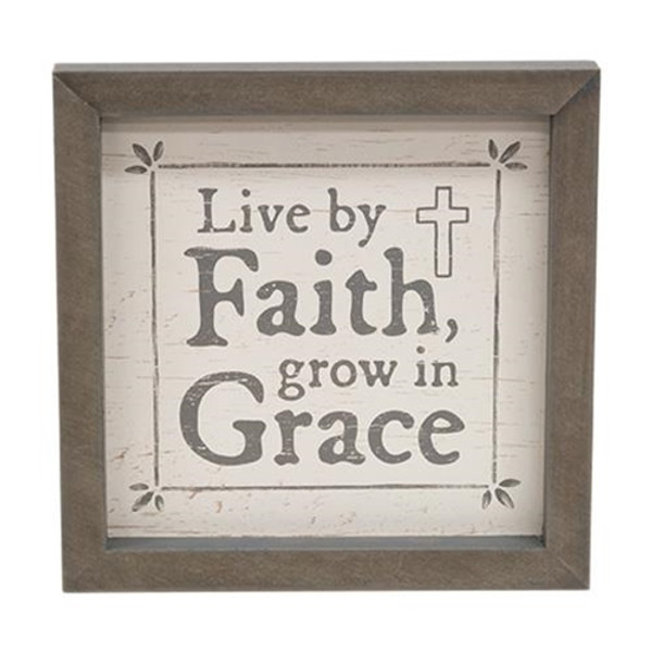 Live By Faith Framed Sign G37041 By CWI Gifts