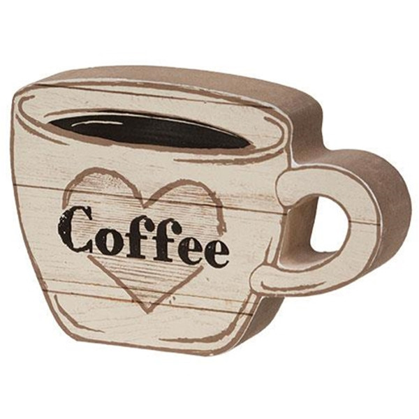 Heart Coffee Chunky Cup Sitter G37108 By CWI Gifts