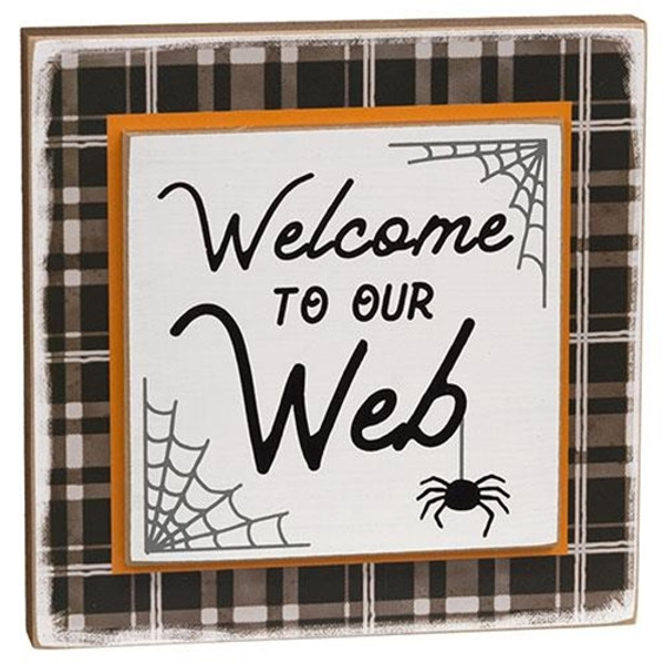 *Welcome To Our Web Layered Block Sign G37260 By CWI Gifts