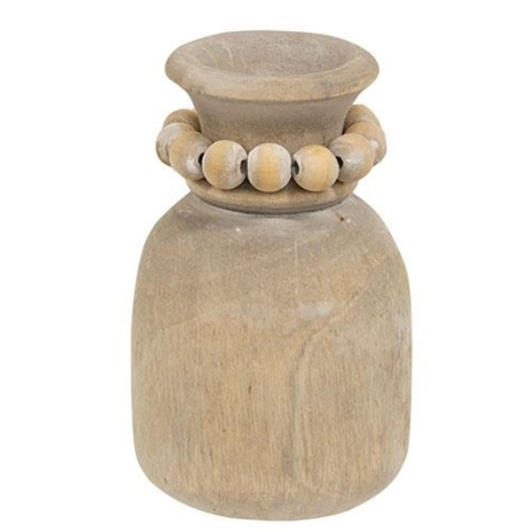Beaded Wooden Vase Small G60459 By CWI Gifts