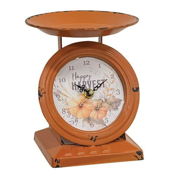 Vintage Happy Harvest Old Town Scale Clock G75053 By CWI Gifts