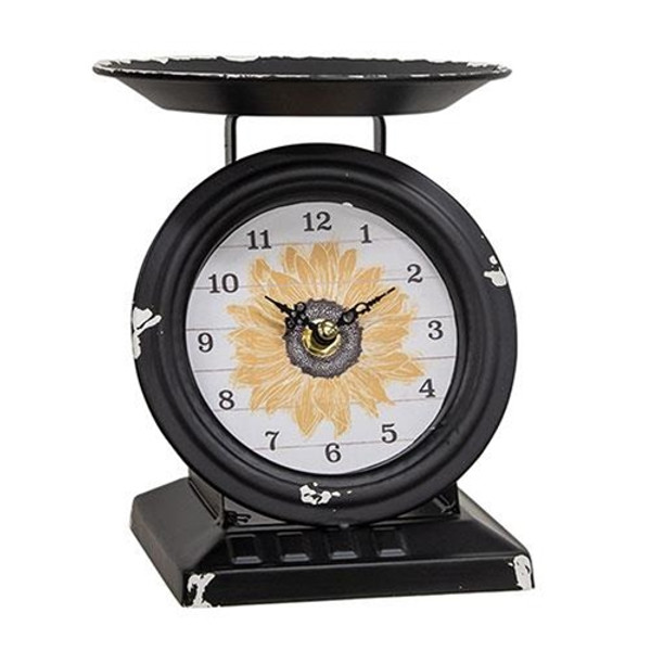 Vintage Sunflower Old Town Scale Clock G75056 By CWI Gifts