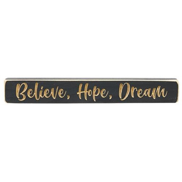 Believe Hope Dream Engraved Block 12" G8379 By CWI Gifts