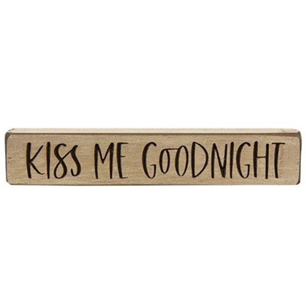 Kiss Me Goodnight Engraved Block 9" G989 By CWI Gifts