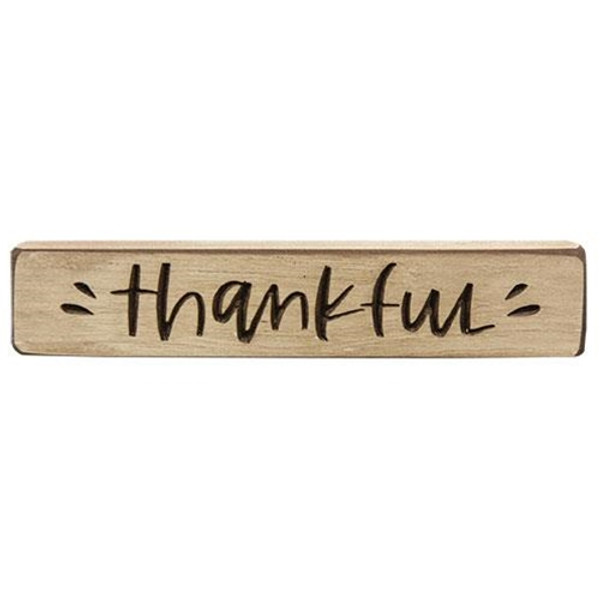Thankful Engraved Block 9" G993 By CWI Gifts
