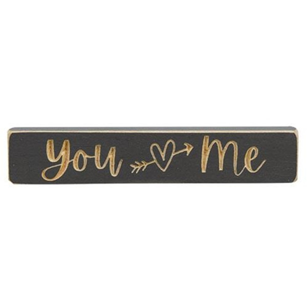 You (Heart) Me Engraved Block 9" G995 By CWI Gifts