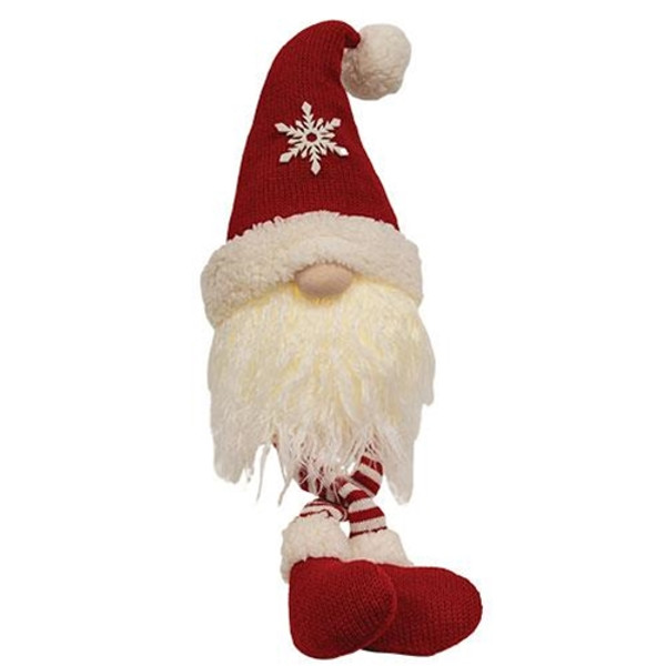 Candy Cane Striped Dangle Leg Gnome W/Led Light GADC4364 By CWI Gifts